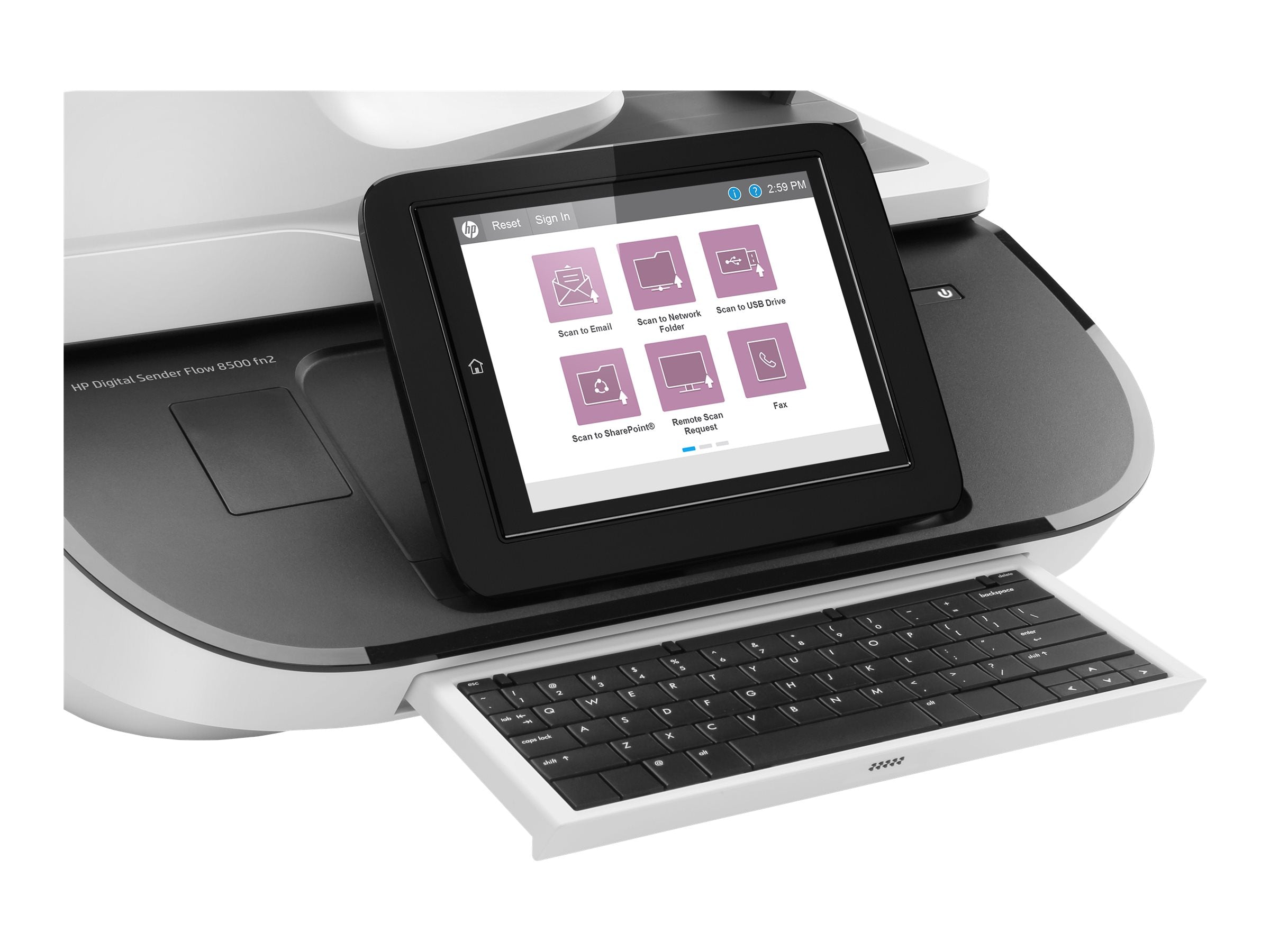 HP Digital Sender Flow 8500fn2 Document scanner CIS Duplex 216x864mm 600dpix600dpi 92ppm ADF 150sheets 10000scans USB LAN