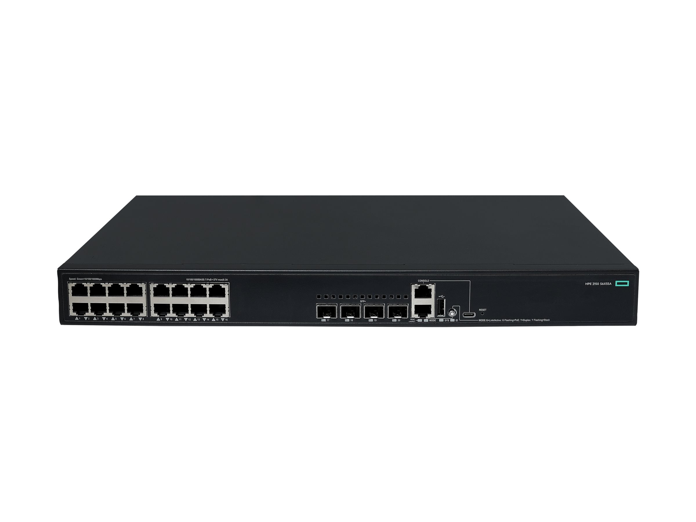 HPE Networking CW 2150 16p 10M/100M/1G PoE+ 4p SFP+ 1G/10G 248W Switch EU en