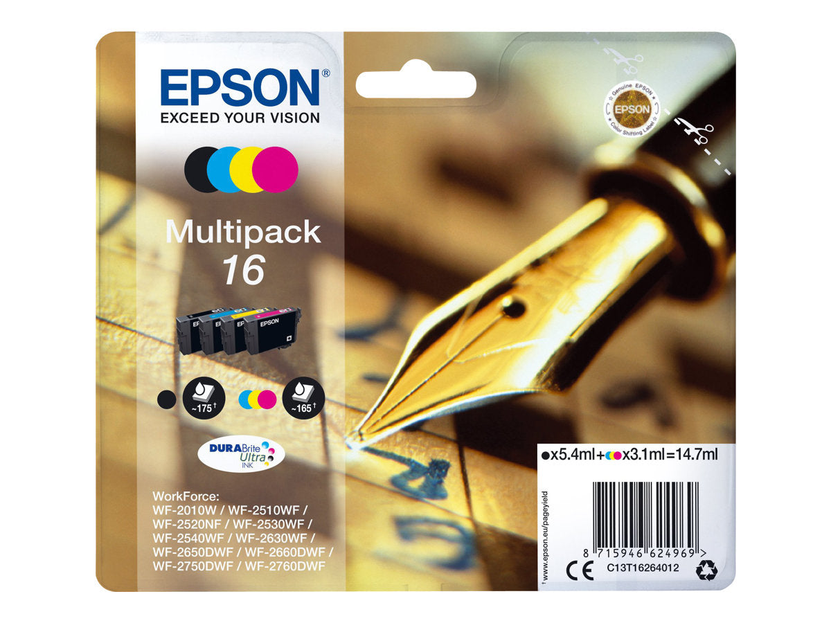 EPSON 2LB 16 ink cartridge black and tri-colour standard capacity 14.7ml 1-pack RF-AM blister w/s