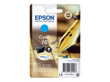 EPSON 1LB 16 ink cartridge cyan standard capacity 3.1ml 165 pages 1-pack RF-AM blister w/s