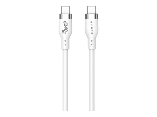 TARGUS HYPER 1M Silicone 240W USB-C Charging Cable - White
