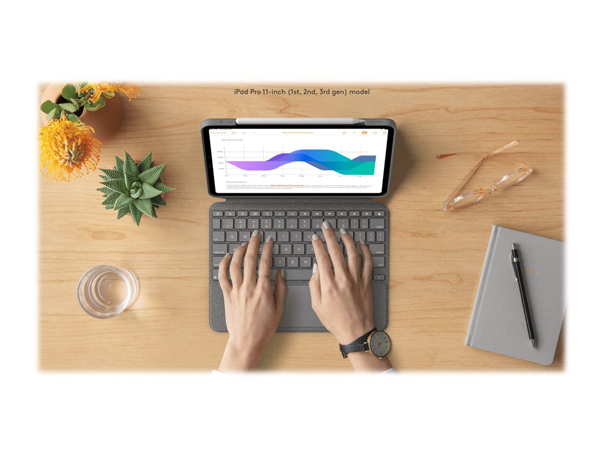 LOGITECH COMBO TOUCH - GREY - CENTRAL (FR)