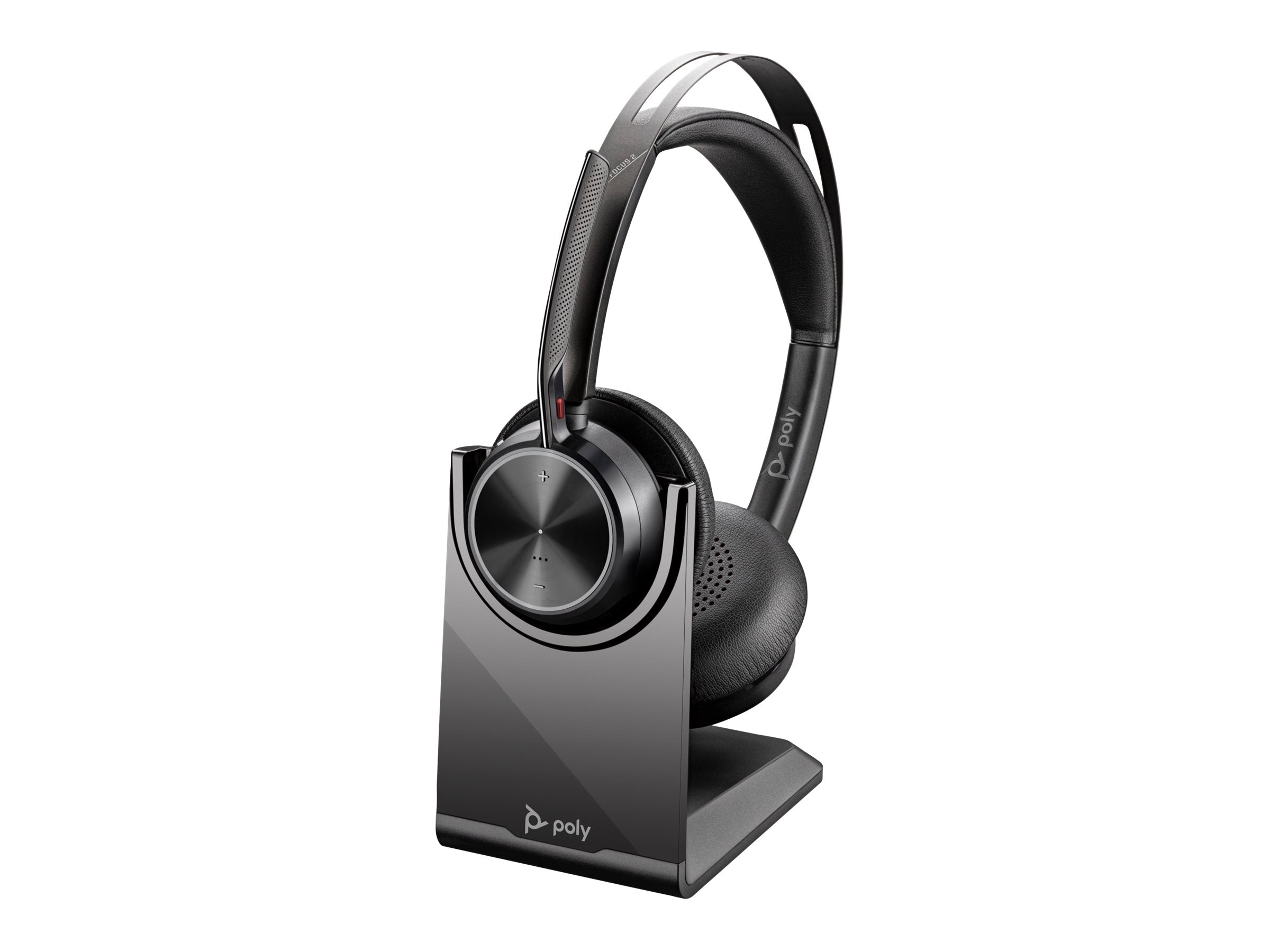 HP Poly Voyager Focus 2 USB-C Bluetooth Headset +USB-C/A Adapter +Charging Stand