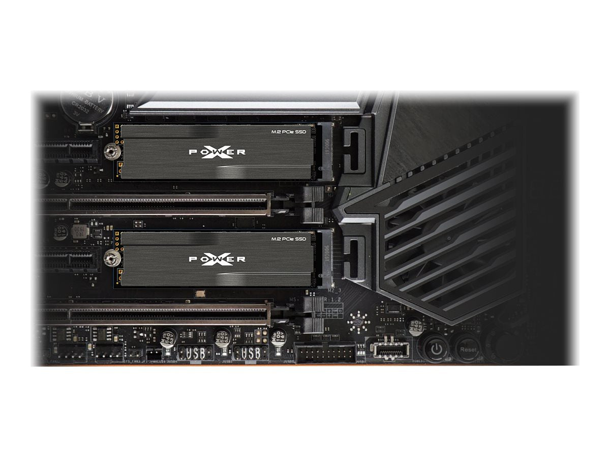 SILICON POWER P34XD80 1To M.2 SSD PCIe Gen3 x4 NVMe 3400/3000 Mo/s heatsink