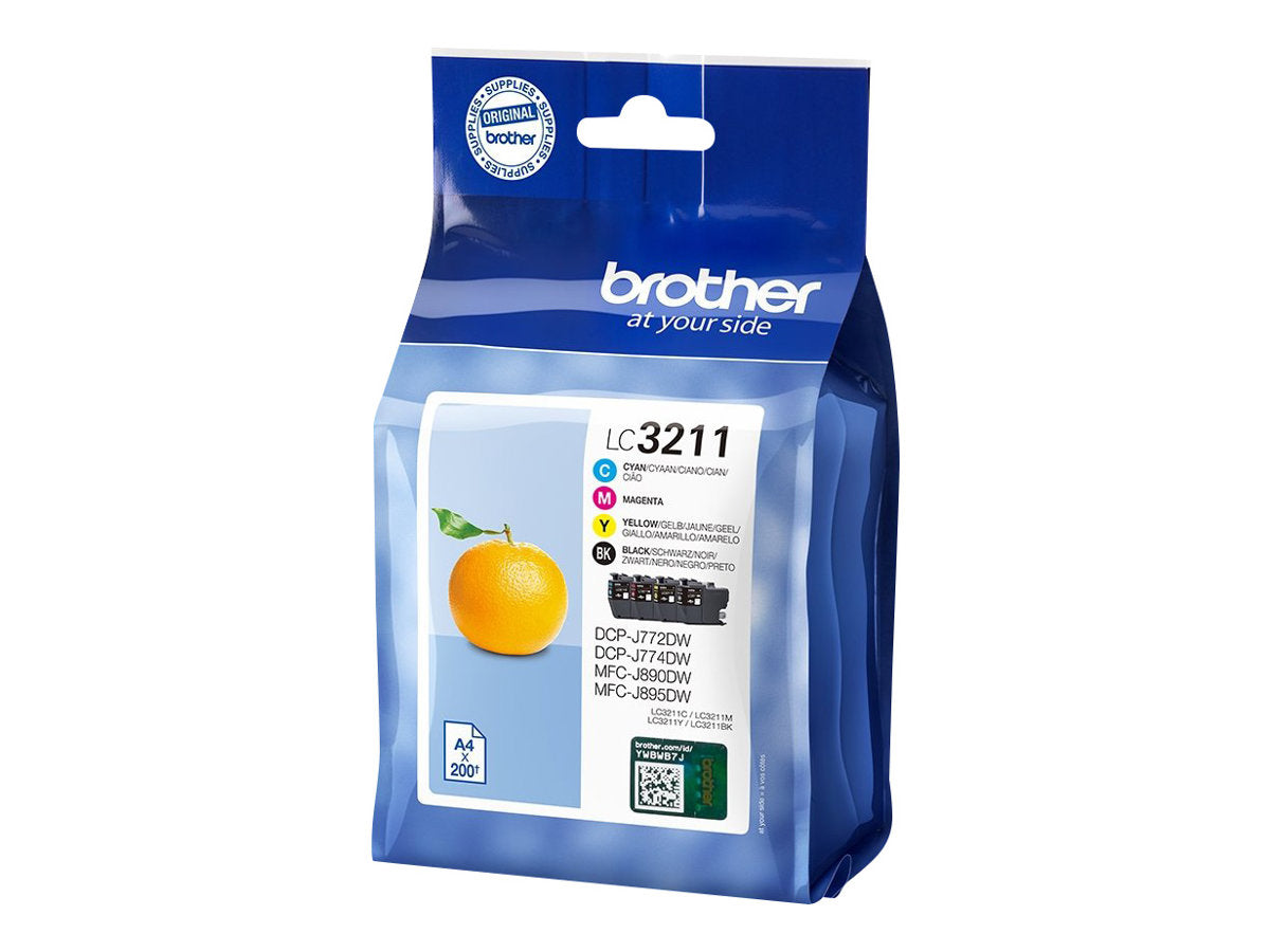 BROTHER LC3211VAL Pack of 4 cartridges black cyan magenta yellow