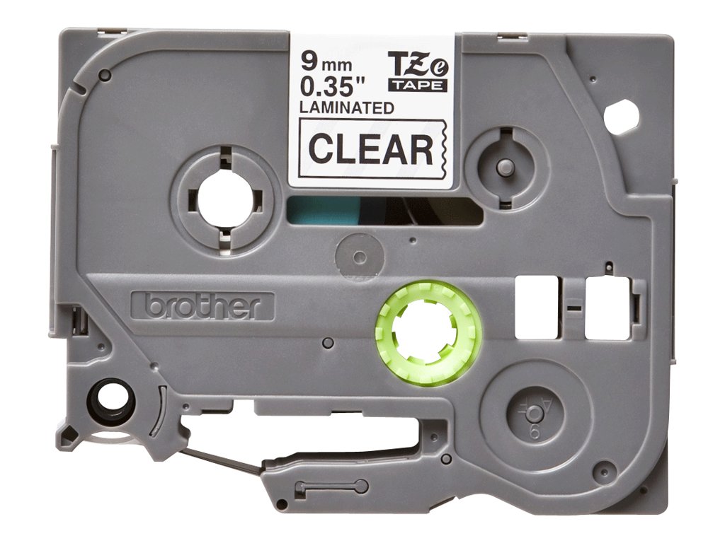 BROTHER P-TOUCH TZE-121 noir sur clear 9mm