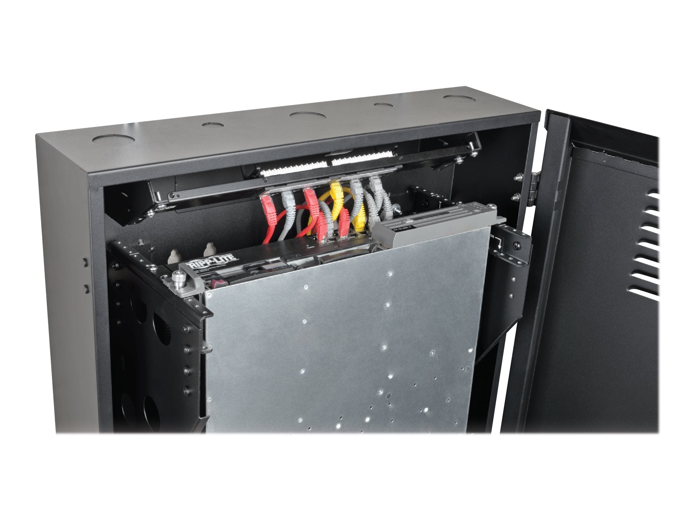 EATON TRIPPLITE 4U Wall Mount Low Profile Rack Enclosure Cabinet 36 Deep Rack cabinet wall mountable Black 4U 19