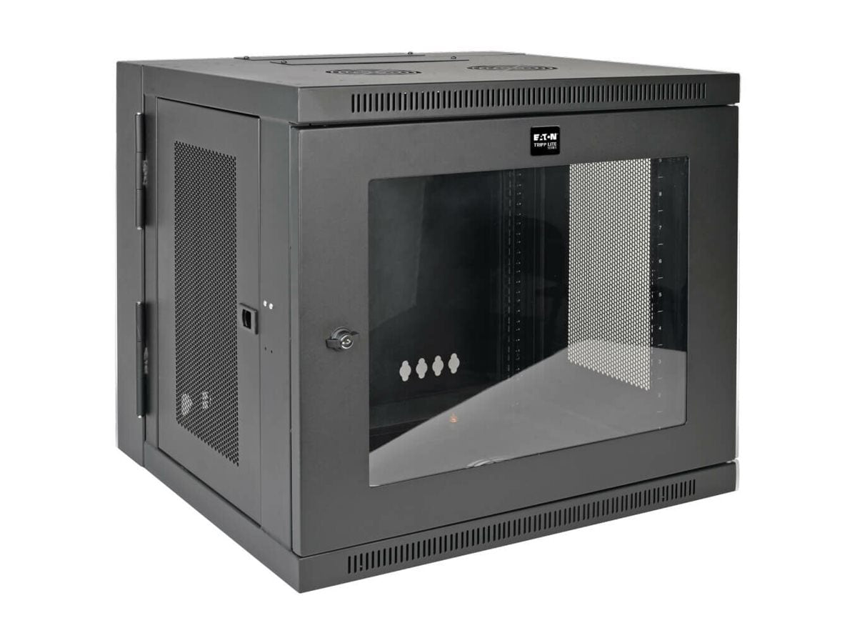 EATON TRIPPLITE 10U Wall Mount Rack Enclosure Server Cabinet w/Swinging Door Acrylic Window Rack cabinet wall mountable BK 10U 19