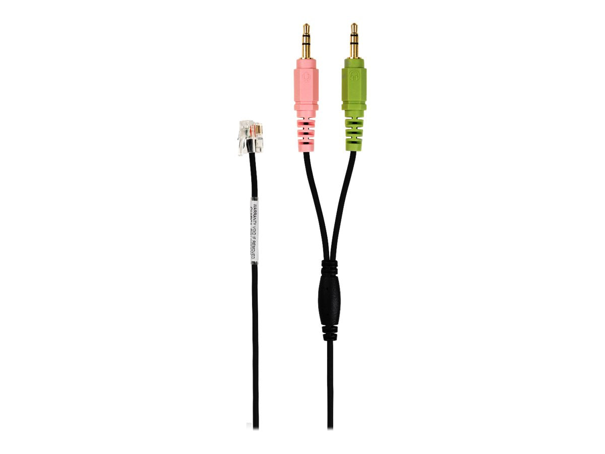 EPOS UI Box to PC Cable: Modular plug to two 3.5mm jack plug