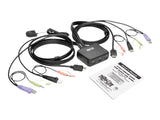 EATON TRIPPLITE 2-Port USB/HD Cable KVM Switch with Audio/Video Cables and USB Peripheral Sharing