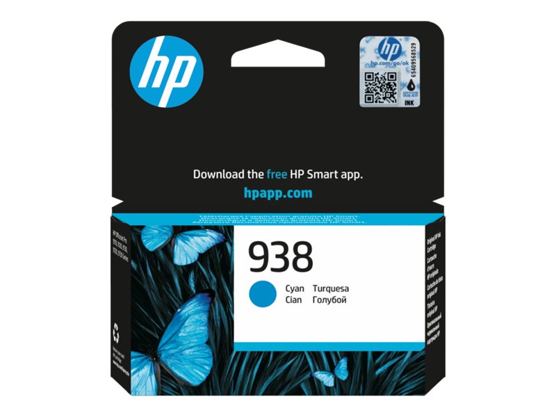 HP 938 Cyan Original Ink Cartridge