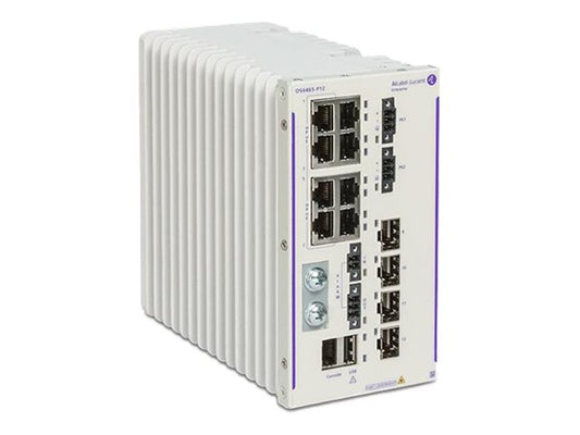 ALCATEL-LUCENT ENTERPRISE Hardened GigE fan-less switch 8x10/100/1000 BaseT RJ-45 802.3bt type-3 PoE 4x100/1000 BaseX SFP