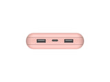 BELKIN Powerbank 20K 15W USB-C cable inclus + 2 USB-A Rose