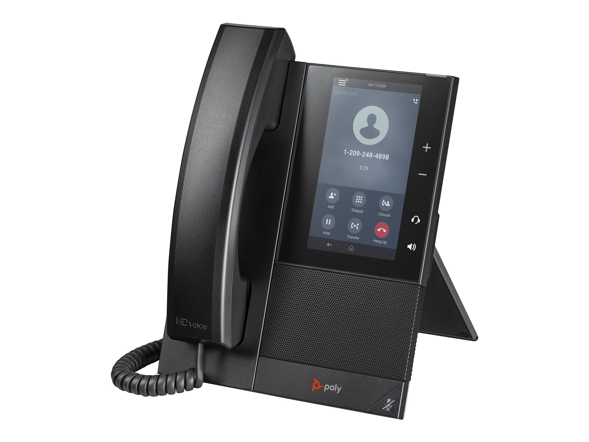 HP Poly CCX 500 Business Media Phone with Open SIP and PoE-enabled téléphone fixe Noir 24 lignes LCD
