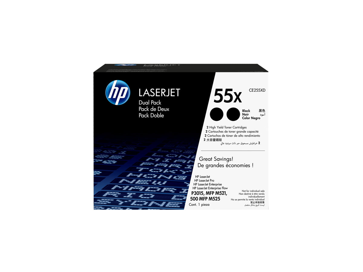 HP original LaserJet CE255XD original Toner cartridge black high capacity 2-pack