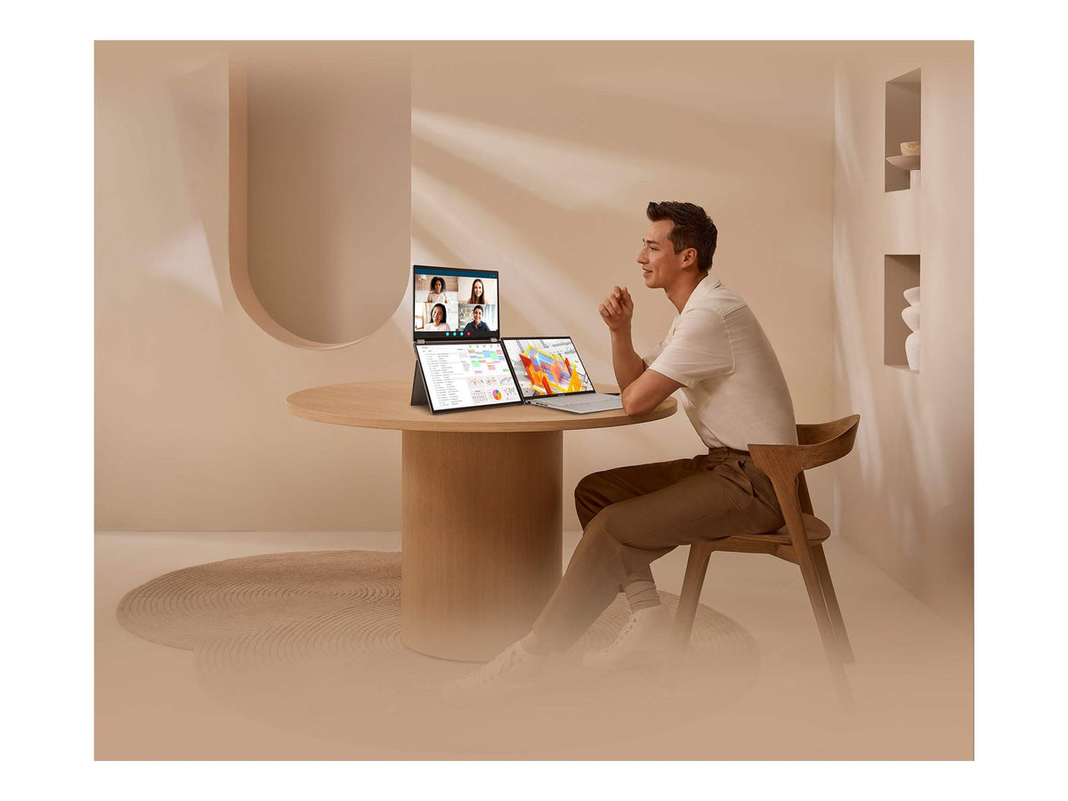 ASUS ZenScreen Duo OLED MQ149CD 14p OLED WUXGA 16:10 60Hz 400cd/m2 1ms MiniHDMI 2xUSB-C USB Hub: 4xUSB 3.2 G1 Type-A