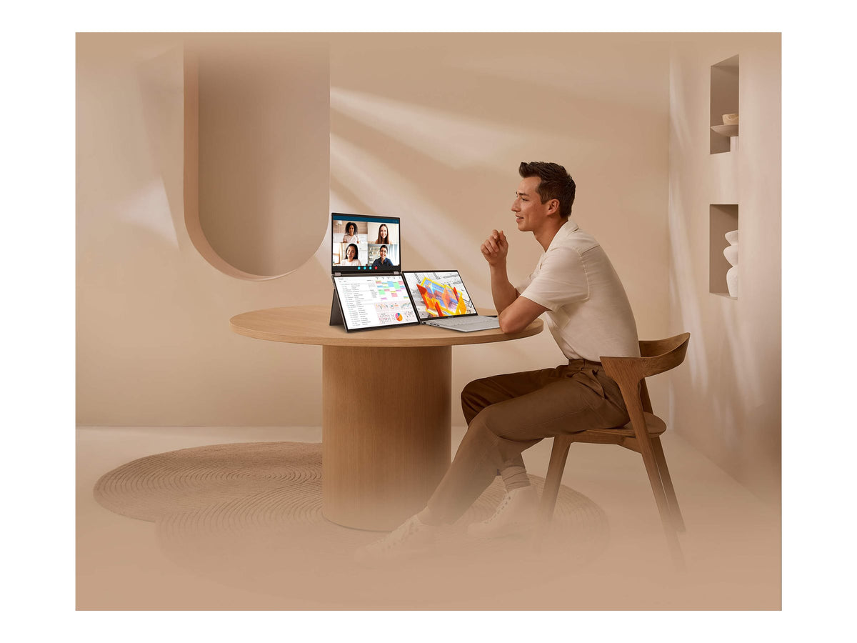 ASUS ZenScreen Duo OLED MQ149CD 14p OLED WUXGA 16:10 60Hz 400cd/m2 1ms MiniHDMI 2xUSB-C USB Hub: 4xUSB 3.2 G1 Type-A