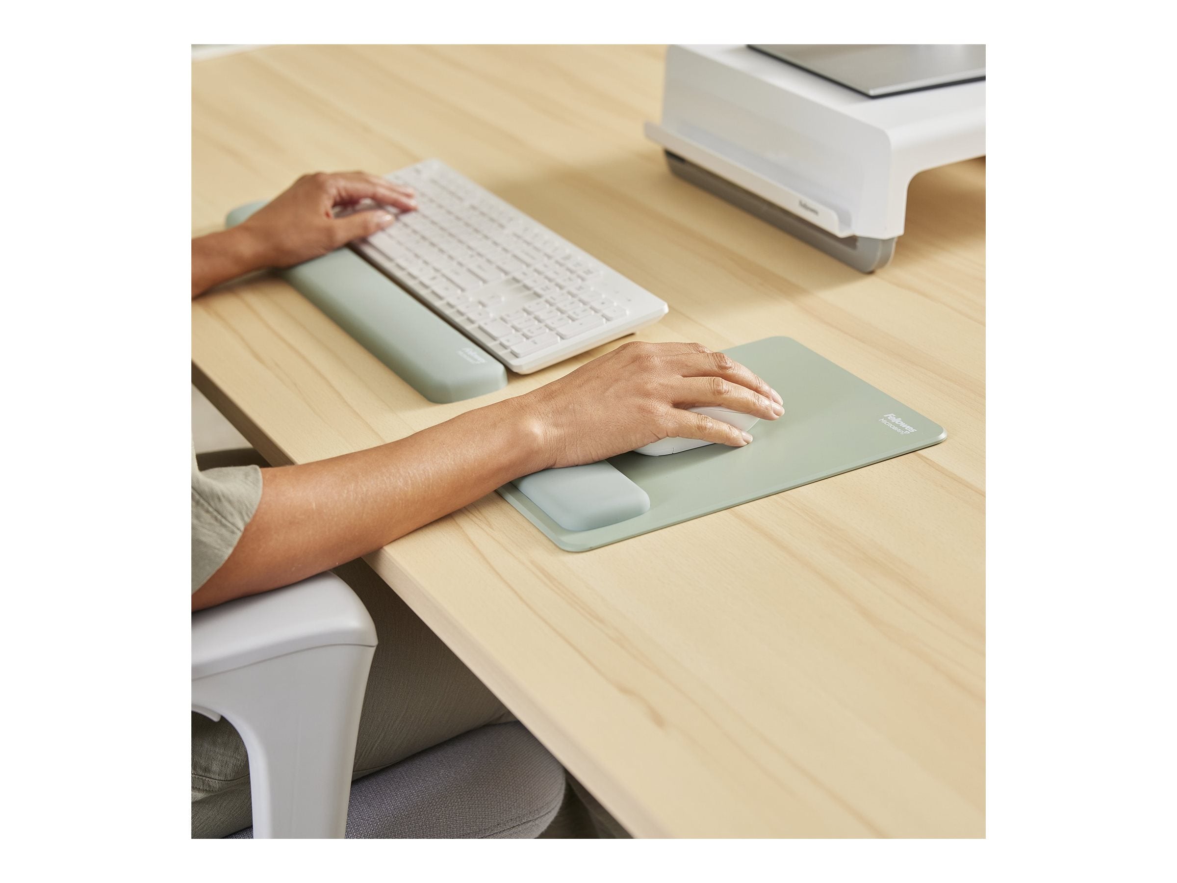 FELLOWES Tapis souris repose-poignets XL Breyta Sauge