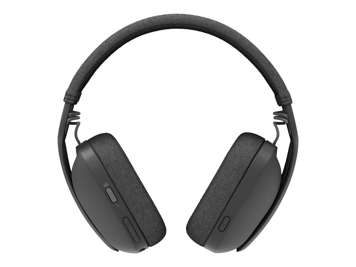 LOGITECH Zone Vibe Wireless Headset full size Bluetooth wireless USB-C via Bluetooth adapter graphite Certified for Microsoft Teams