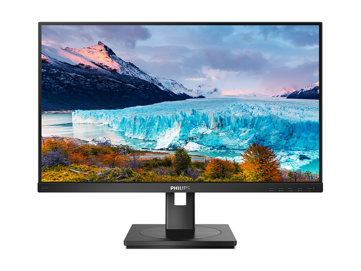 PHILIPS 243S1 Écran LED - 24"-1920 x 1080 Full HD @ 75 Hz - IPS - 300 cd/m² - 1000:1 - 4 ms - HDMI, DP, USB-C - haut parleur- LAN