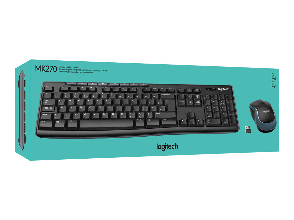 LOGITECH MK270 wireless Desktop USB black (IT)