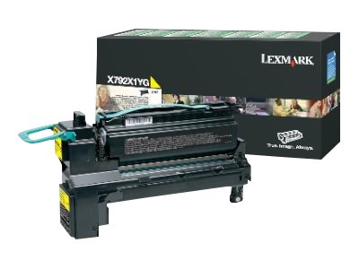LEXMARK XS796X toner jaune capacité standard 18.000 pages pack de 1 retour Programme