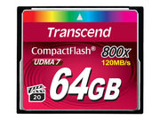 TRANSCEND Premium CompactFlash 64Go Card R120MB/s VGP 20 MLC