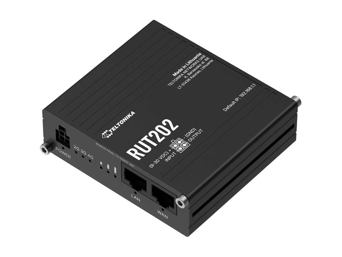 TELTONIKA NETWORKS RUT202 Dual Sim 4G/LTE/3G WiFi EMEA EU Industrial Router
