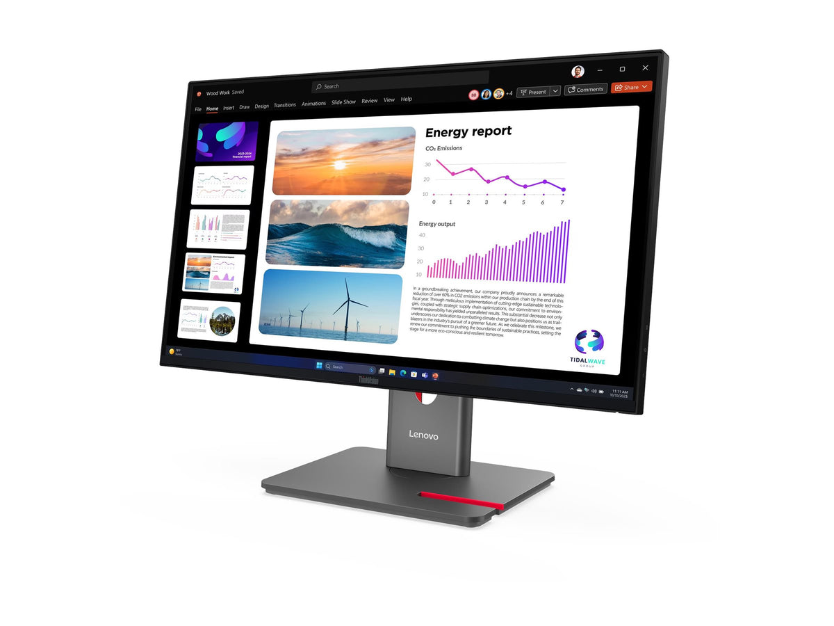 LENOVO ThinkVision P24Q-40 LED Écran 24p 2560x1440 QHD 120Hz IPS 300cd/m2 1500:1 HDR10 4ms HDMI DisplayPort DaisyChain