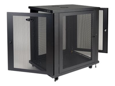 EATON TRIPPLITE 18U Rack Enclosure Server Cabinet 33 Deep w/ Doors & Sides Rack cabinet Black 18U 19