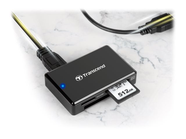 TRANSCEND All-in-1 Multi Memory Card Reader USB 3.0/3.1 Gen 1 Black