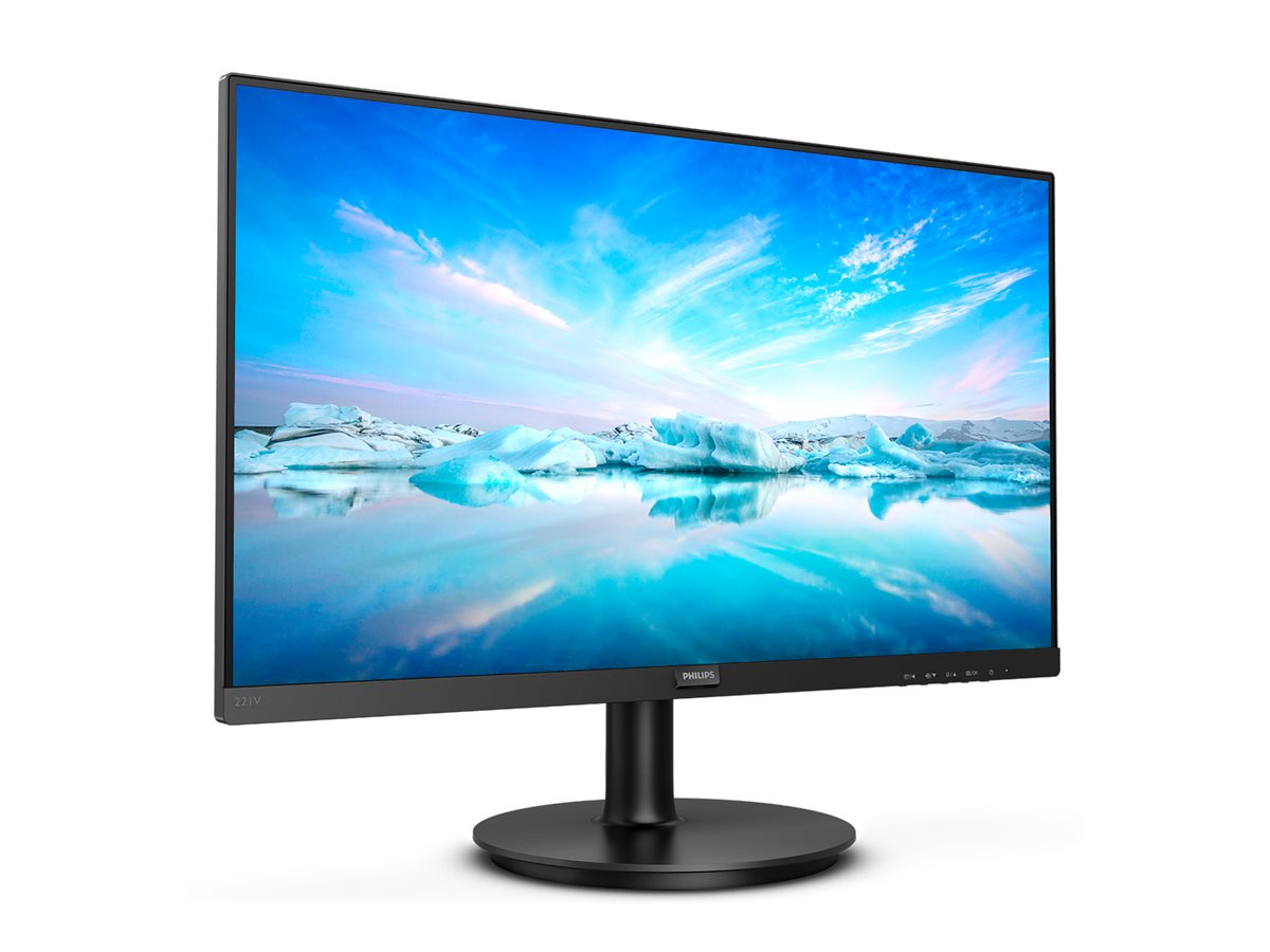 PHILIPS 221V8/00 Écran LED - 22''- 1920 x 1080 Full HD (1080p) @ 75 Hz - VA - 200 cd/m² - 4000:1 - 4 ms - HDMI, VGA