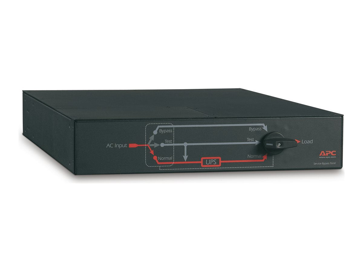 APC Service Bypass Panel Bypass switch rack-mountable AC 200/208/240V output connectors 4 2U 19 3.05m cord Black