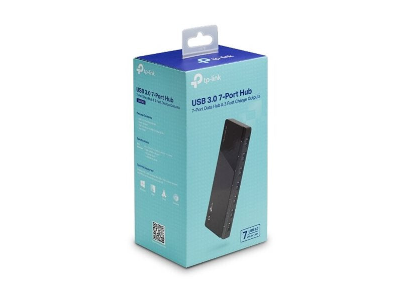 TP-LINK 7-port USB 3.0 Hub Desktop 12V/2.5A power adapter included