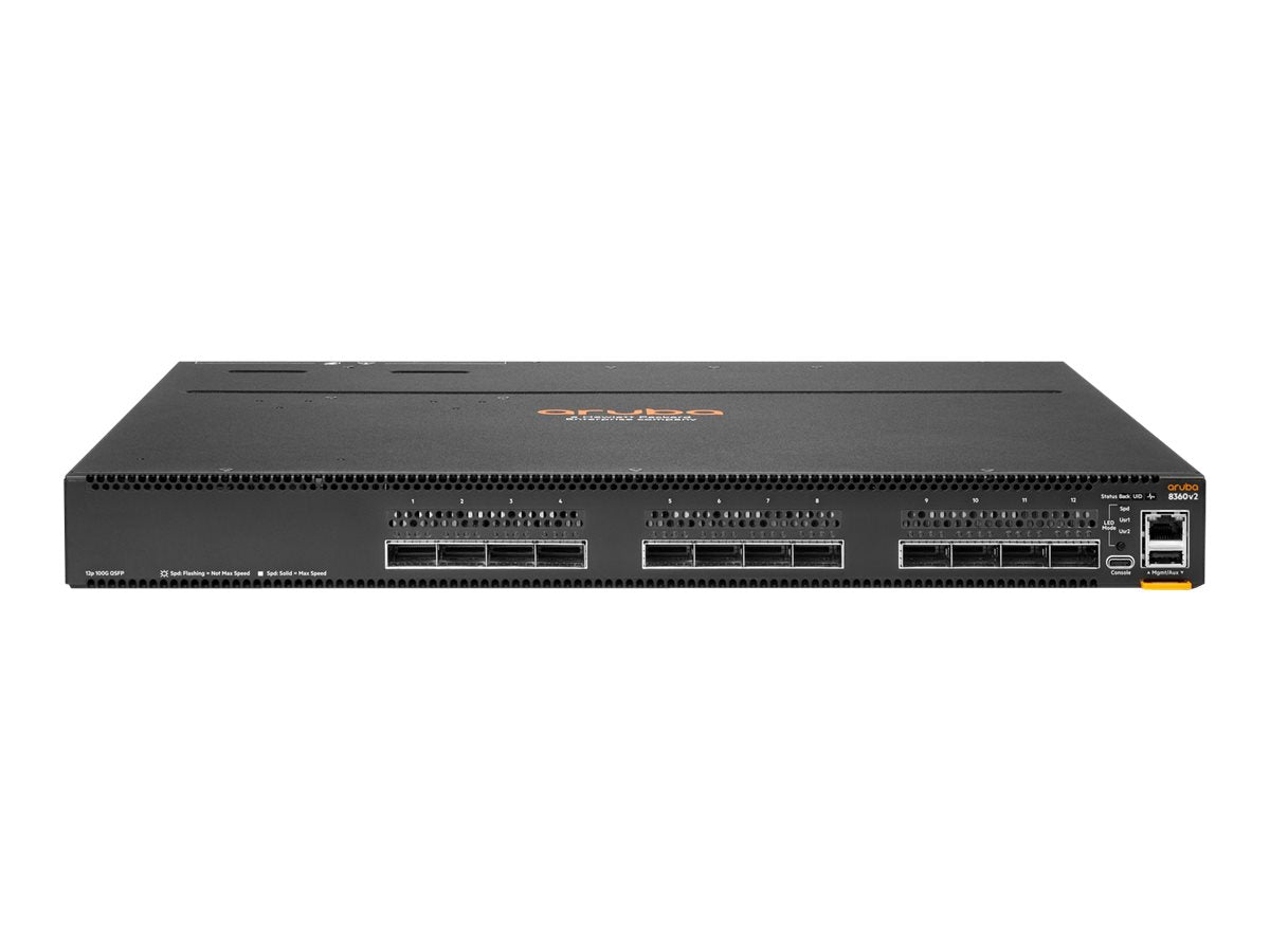 HPE Aruba 8360-12C v2 12-port 100G QSFP+/QSFP28 Front-to-Back 3 Fans 2 AC Bundle
