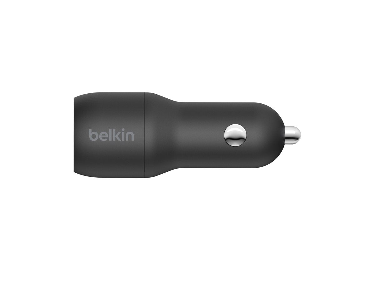 BELKIN BOOST CHARGE 24w USB-A Dual Car Charger w/ 1M PVC A-LTG Black