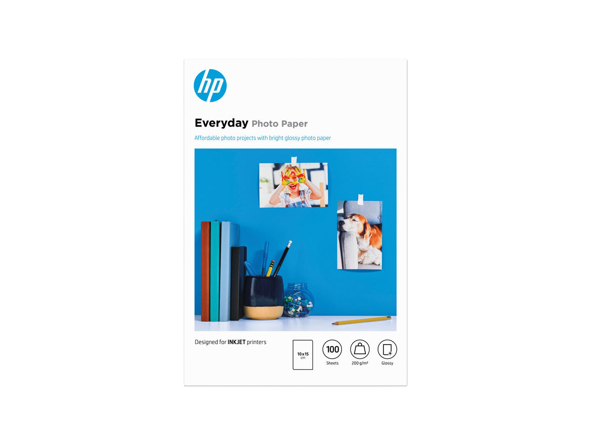HP original Everyday Glossy photo paper white 200g/m2 100x150mm 100 sheets 1-pack
