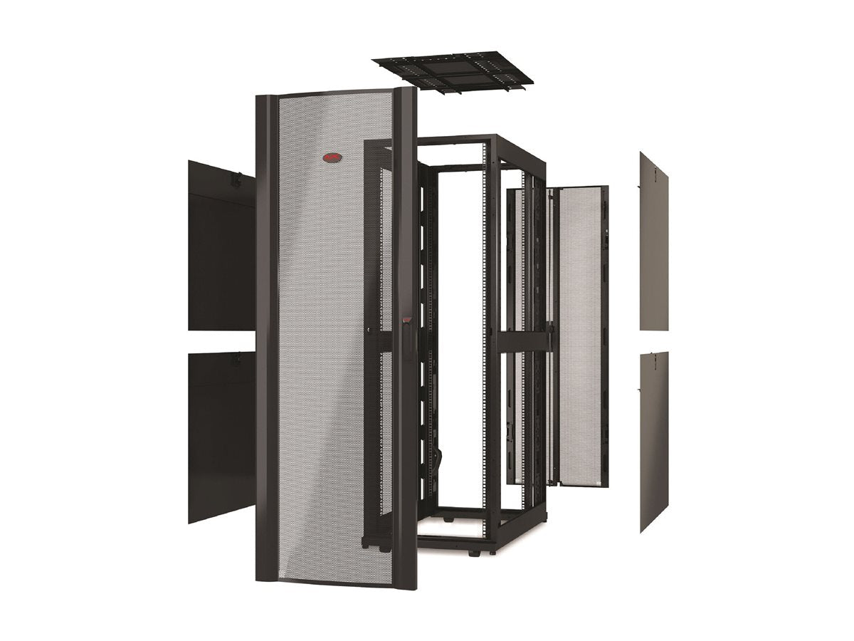 APC NetShelter SX Enclosure Rack cabinet without sides Black 42U 19 TAA Compliant