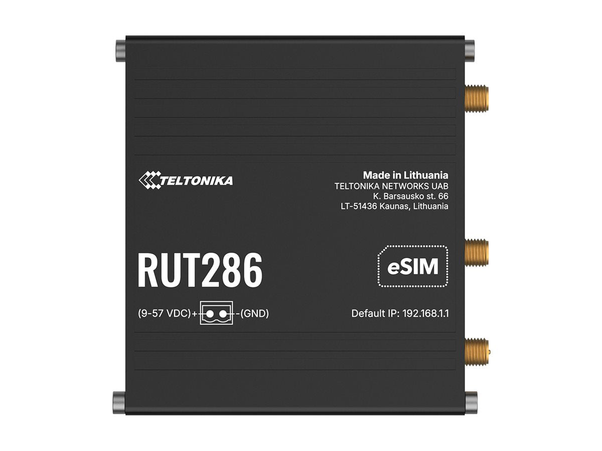 TELTONIKA NETWORKS RUT286 4G/LTE/3G RS232 RS485 GLOBAL POE Industrial Router