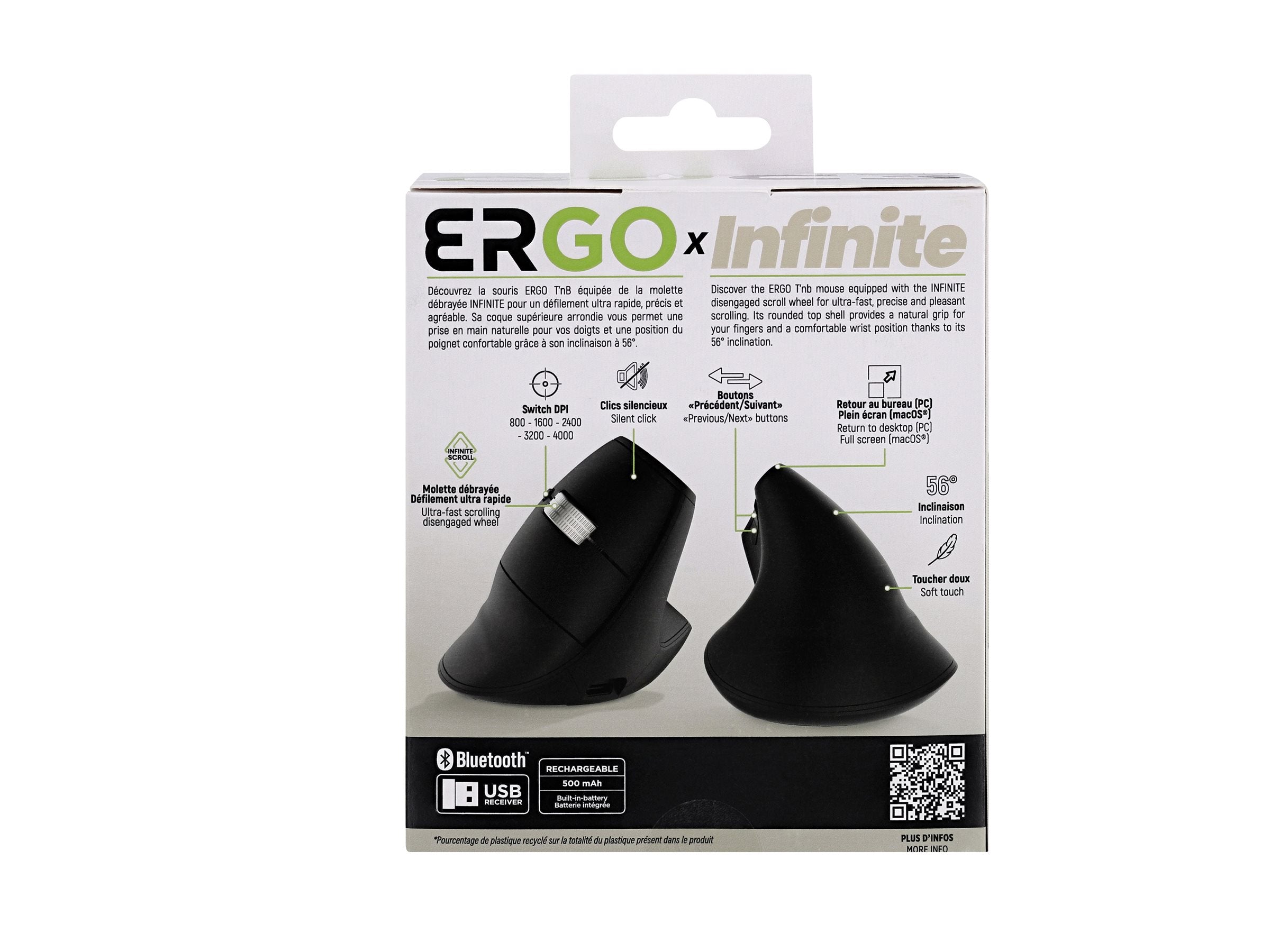 TNB Vertical rechargeable wireless mouse ERGO INFINITE