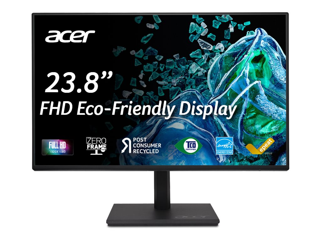 ACER Moniteur Bureautique Vero V247YGbmipx 23.8p LED IPS 16:9 FHD 120Hz HDMI/DP Dalle Flat HDMI 1.4 DP 1.2 3ans échange sur site