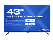 JAPANNEXT JNIPS430UHD60F  Ecran LED 43 UHD (3840x2160) à 60Hz  IPS  250 cd/m