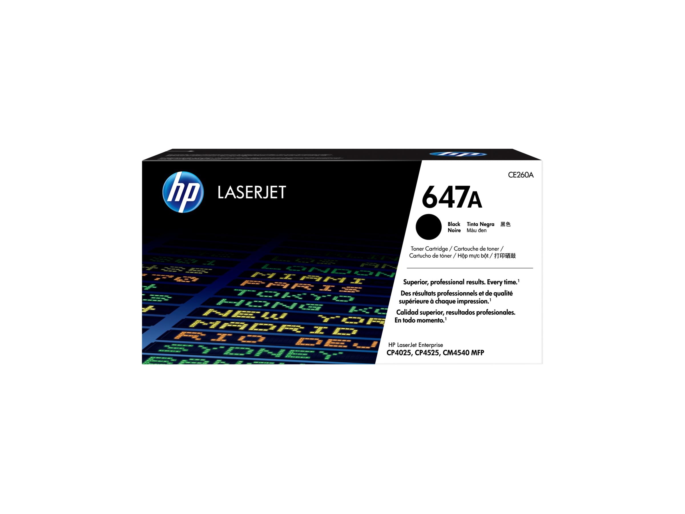 HP 647A original Color LaserJet Toner cartridge CE260A black standard capacity 8.500 pages 1-pack