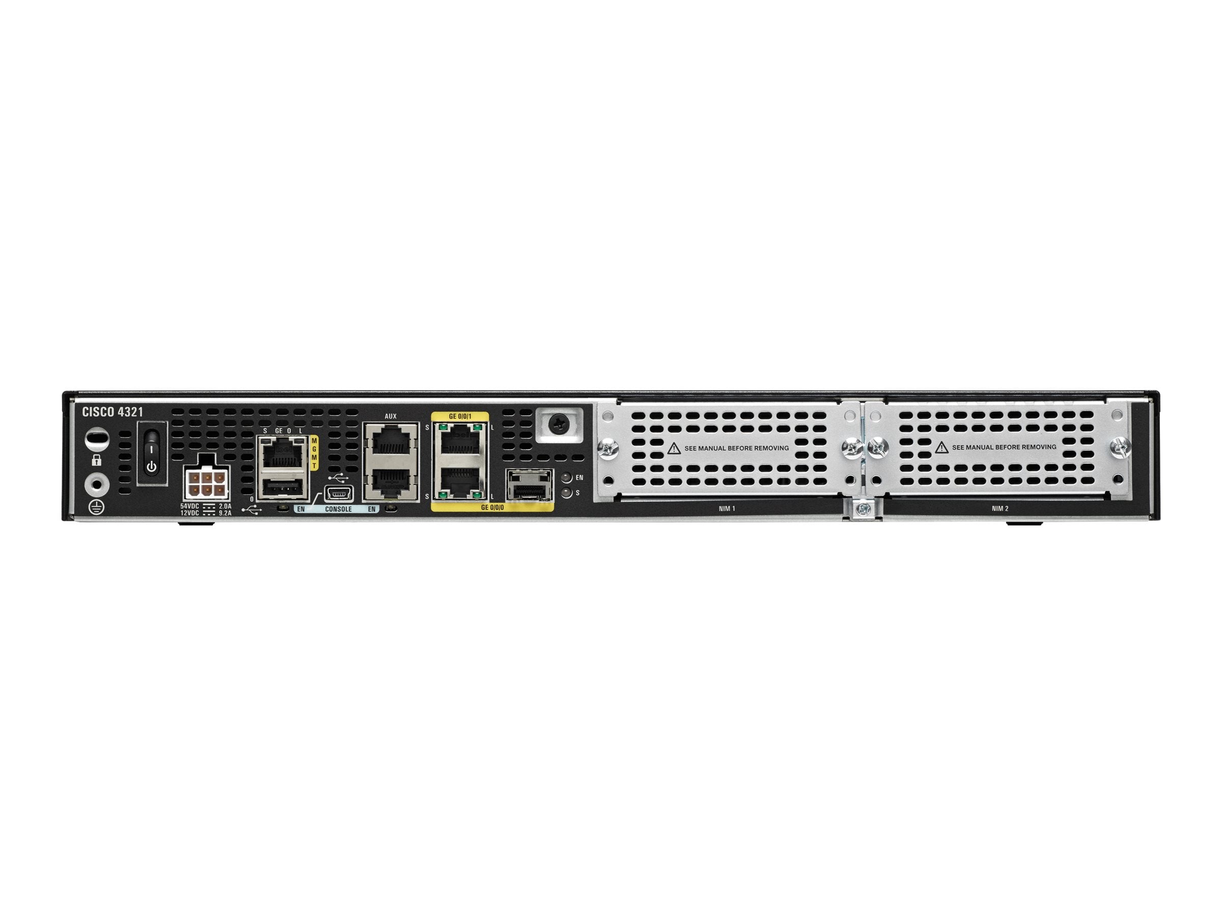 CISCO ISR 43212GE 2NIM 4G FLASH 4G DRAM IPB REMANUFACTURED