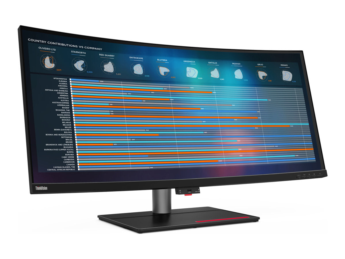 LENOVO ThinkVision P40w-20 - incurvé - 40p - WUHD 75 Hz - 4 ms - 2xThunderbolt 4, DisplayPort, HDMI -  Battery Charging 1.2