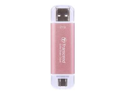 TRANSCEND ESD310P 512Go External SSD USB 10Gbps Type C/A Pink