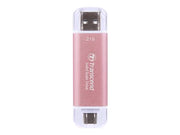 TRANSCEND ESD310P 1To External SSD USB 10Gbps Type C/A Pink