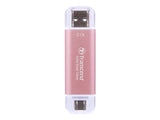 TRANSCEND ESD310P 512Go External SSD USB 10Gbps Type C/A Pink