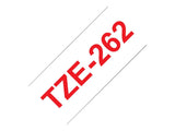 BROTHER P-TOUCH TZE-262 rouge sur blanc 36mm