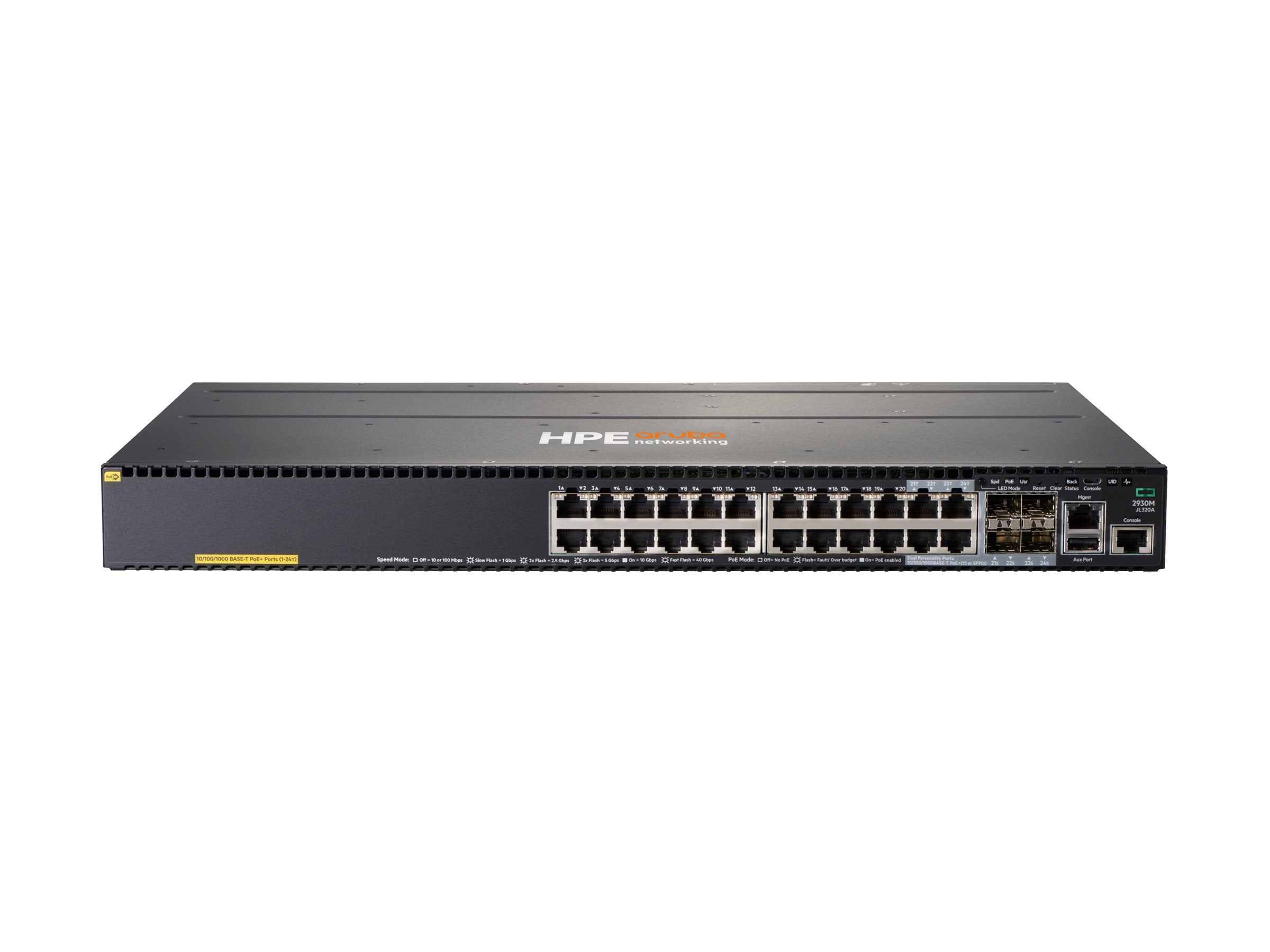 HPE Aruba 2930M 24G PoE+ with 1-slot Switch